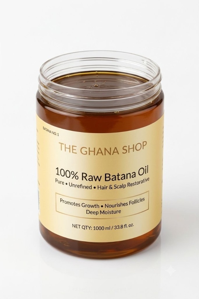 100% Raw Batana Oil jar - The Ghana Shop Batana No.1 hair and scalp restorative